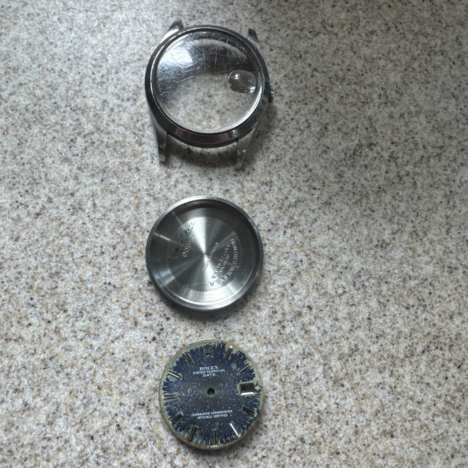 Rolex 15000 Quickset Case And Gray Tropical Dial
