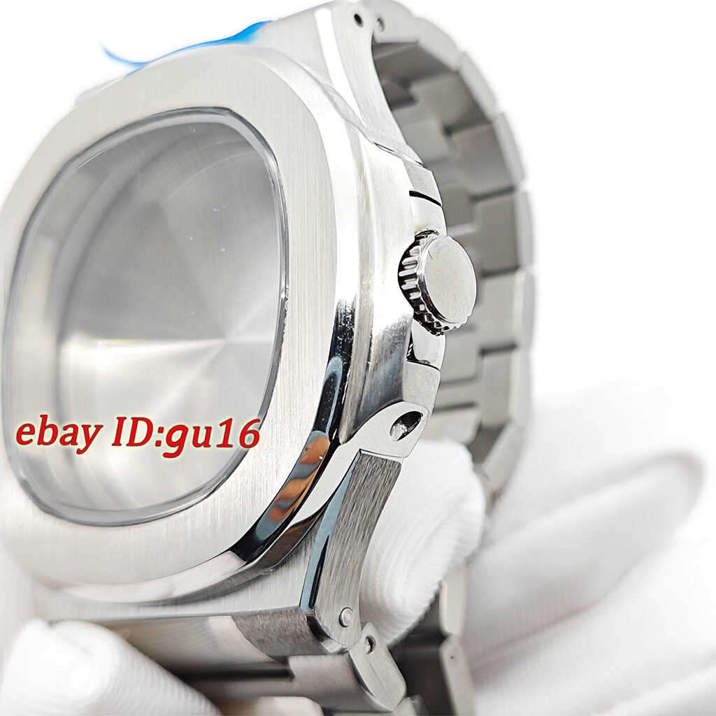 42mm silver watch case stainless ste fit NH35 NH36 ETA2824 PT5000 movement parts