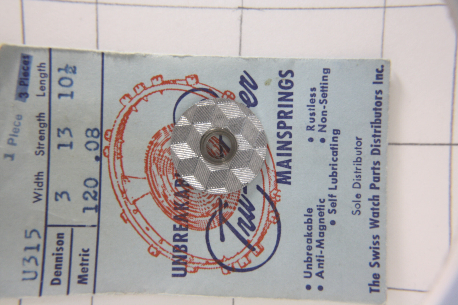 Watch Mainspring 3 x 13 x 10 1/2 u315