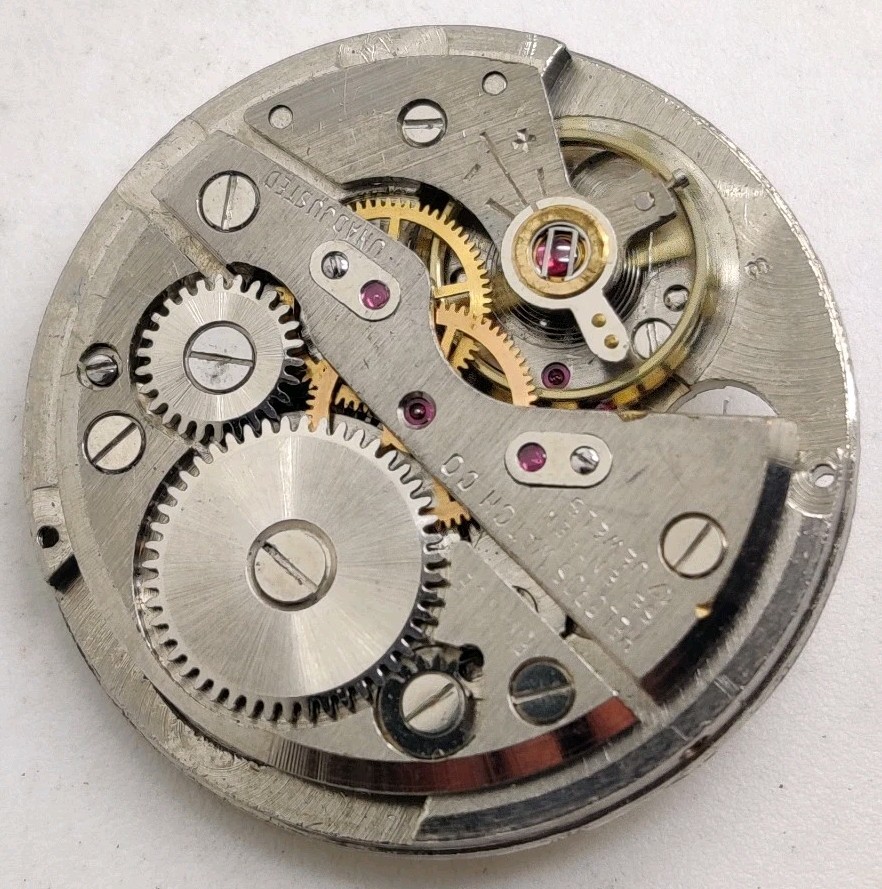 Vintage Helbros Jeambrun 26D 17 jewel wrist watch movement running
