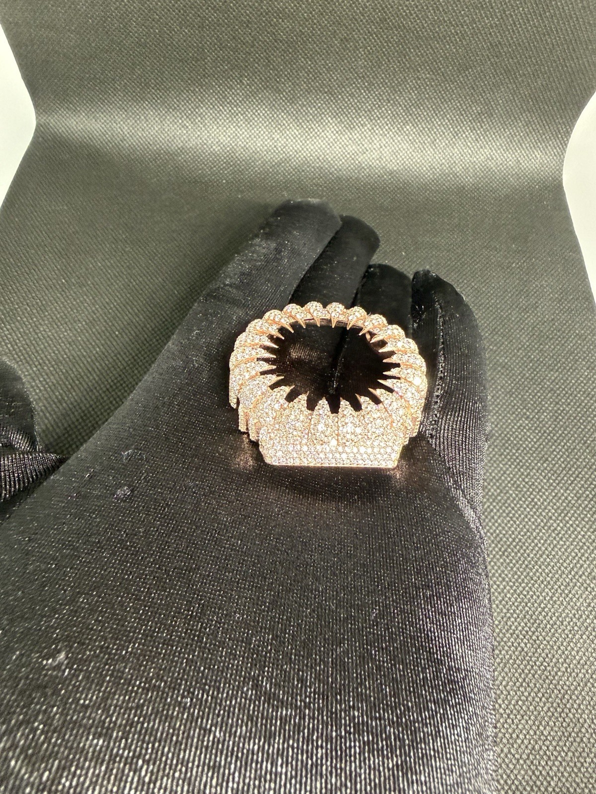 VVS Moissanite Iced Bezel For Casio G Shock GA-2100 Rose Gold Spike Bust Down