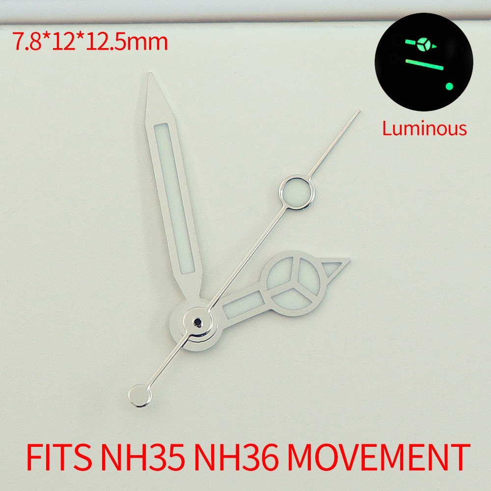 Oyster NH35 Watch Hands Super-LumiNova C3 For Seiko NH35 36 Miyota 8215 Movement