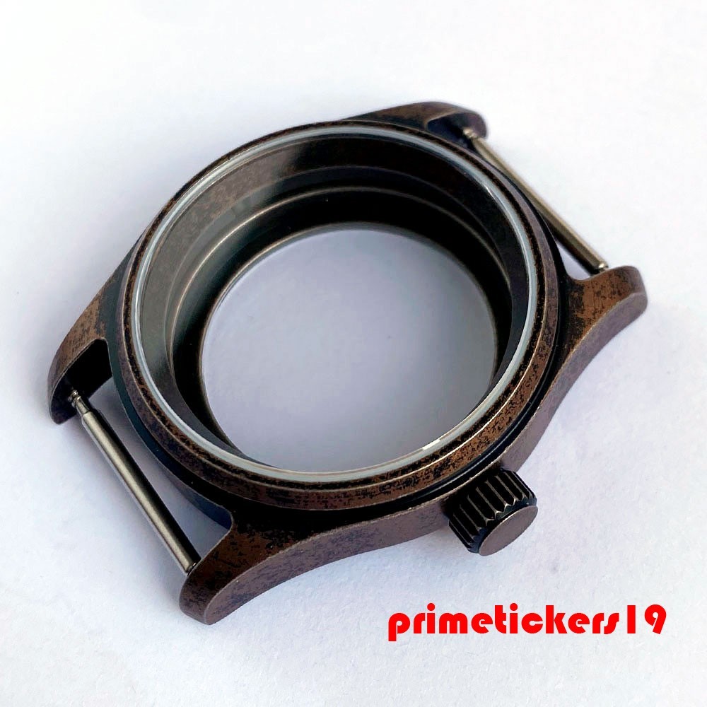 36mm/39mm Pilot Bronze Coated Vintage Steel Watch Case Fit NH35 ETA2824 PT5000