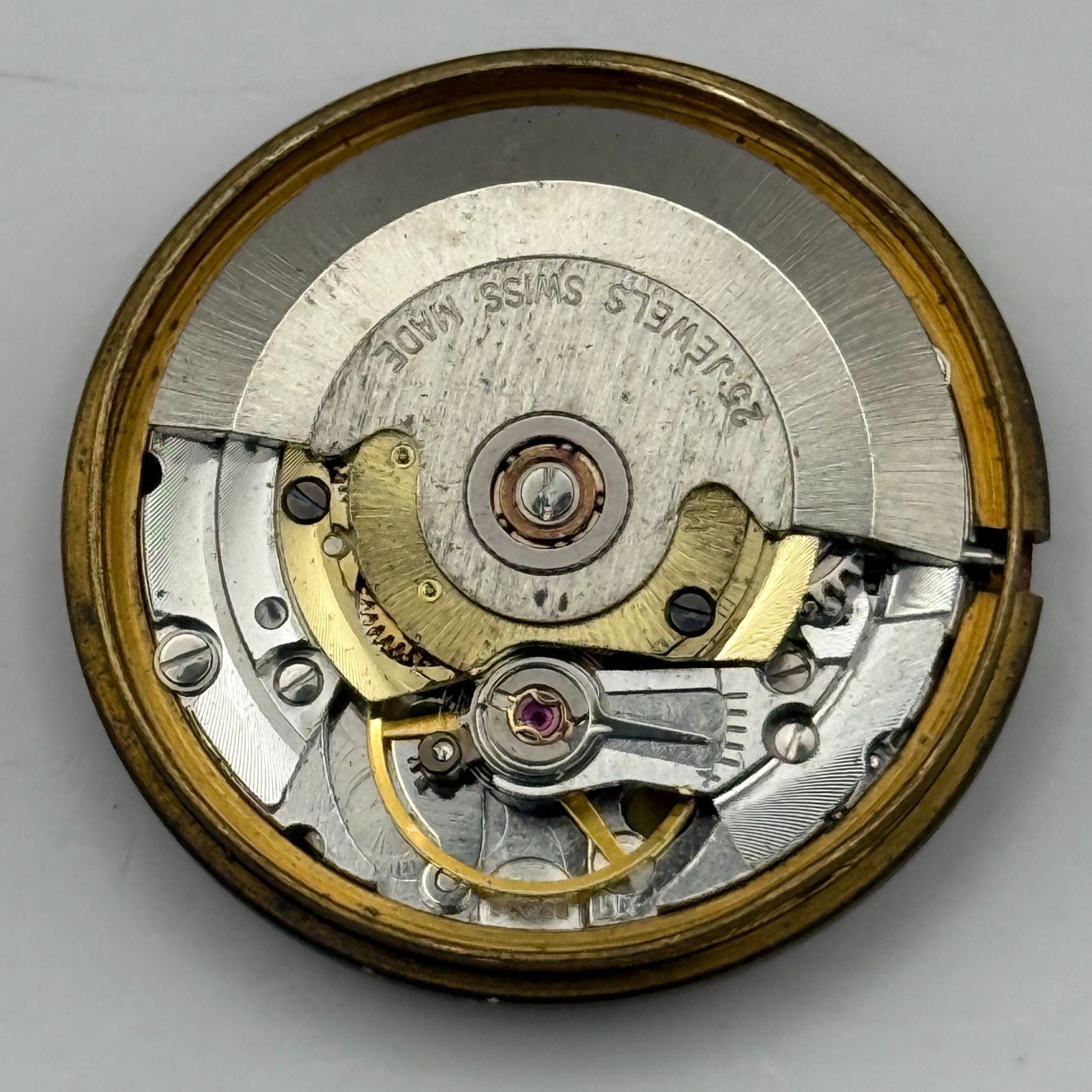 MSR S76/28 Watch Movement Garrard Date 21 Jewels Automatic Vintage Parts 30.5mm