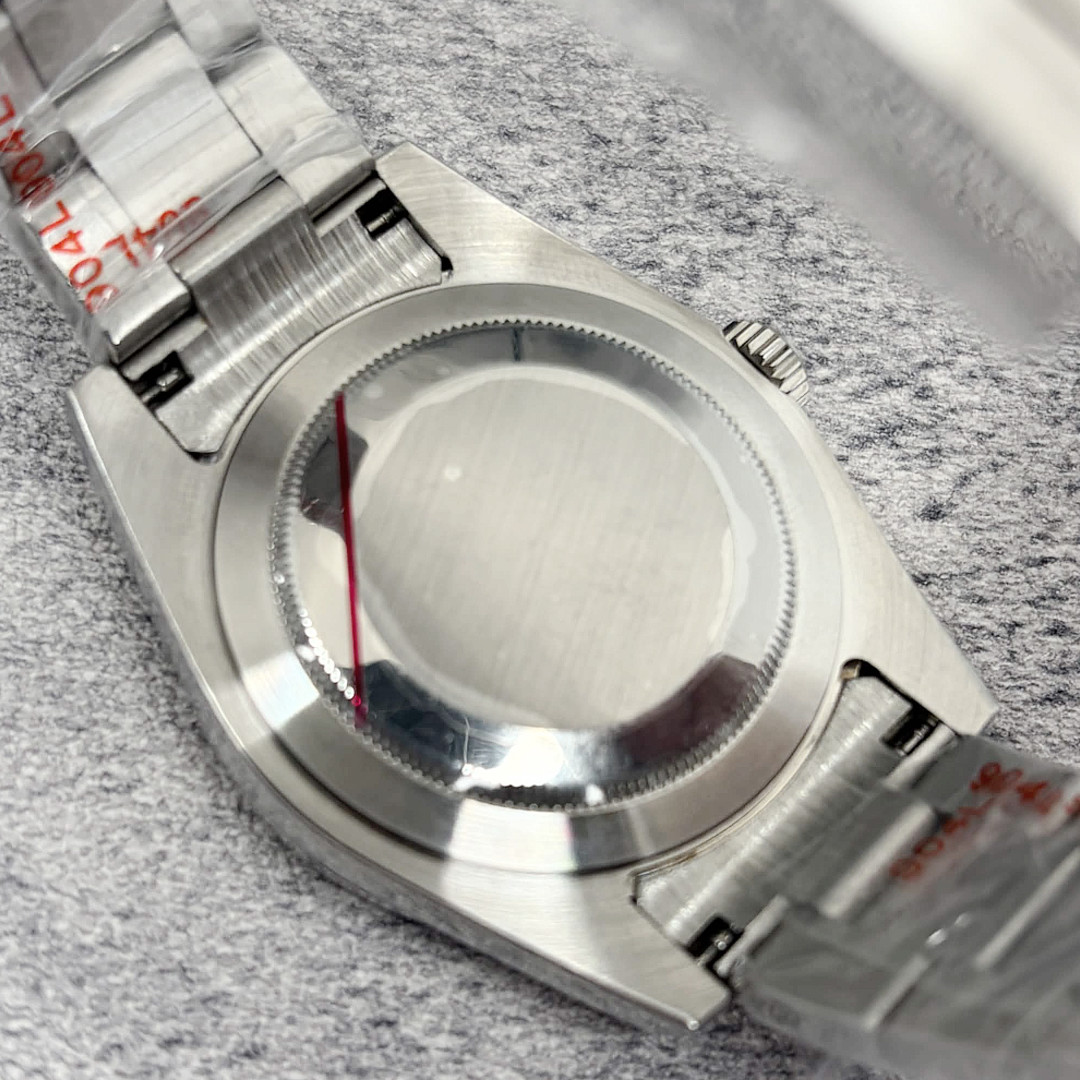 39mm Stainless Steel Watch Case Kit + Strap Smooth Bezel Fits ETA2824 Movement