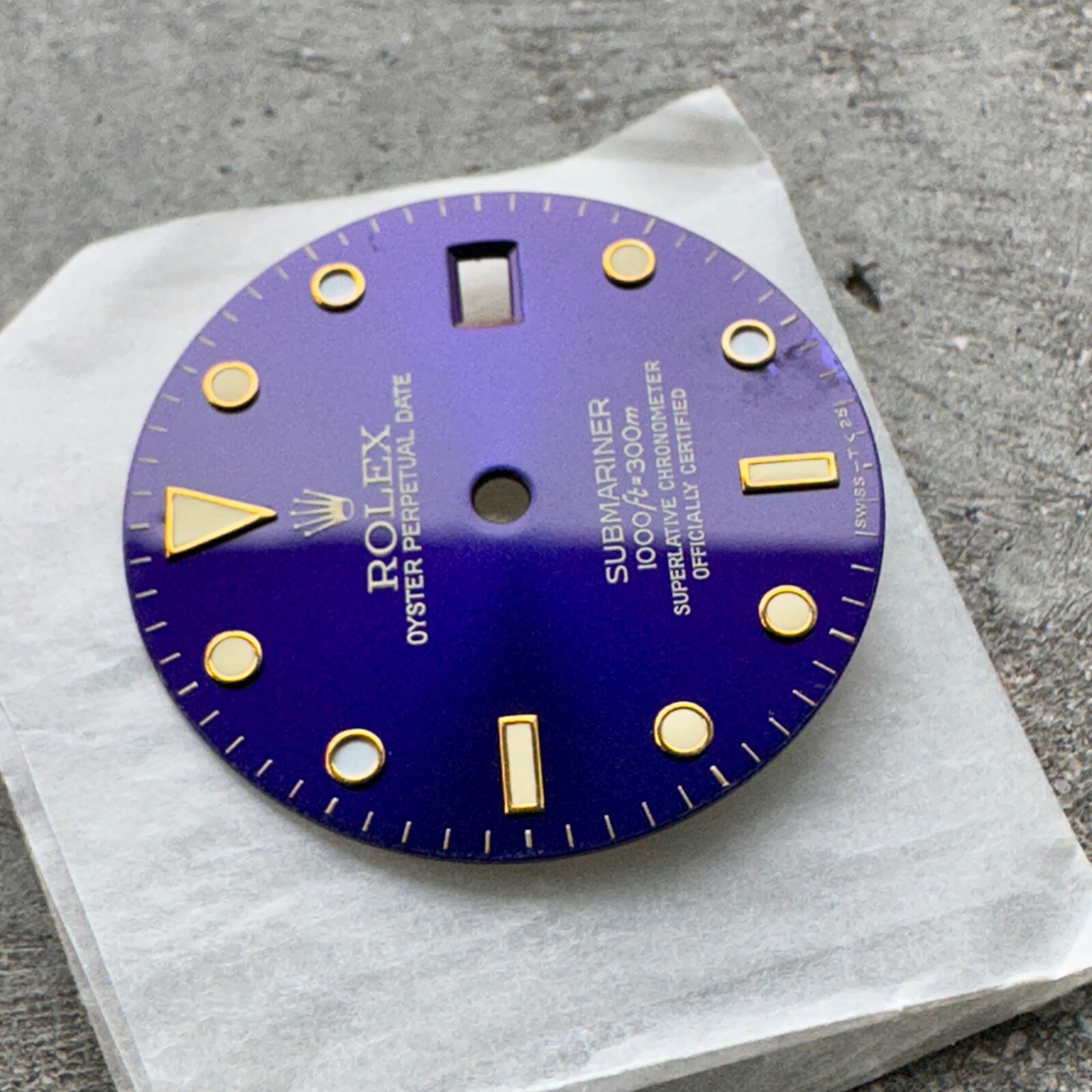 Vintage original Rolex Dial 16613 / 16618 – Tropical Purple Patina / Blue Dial