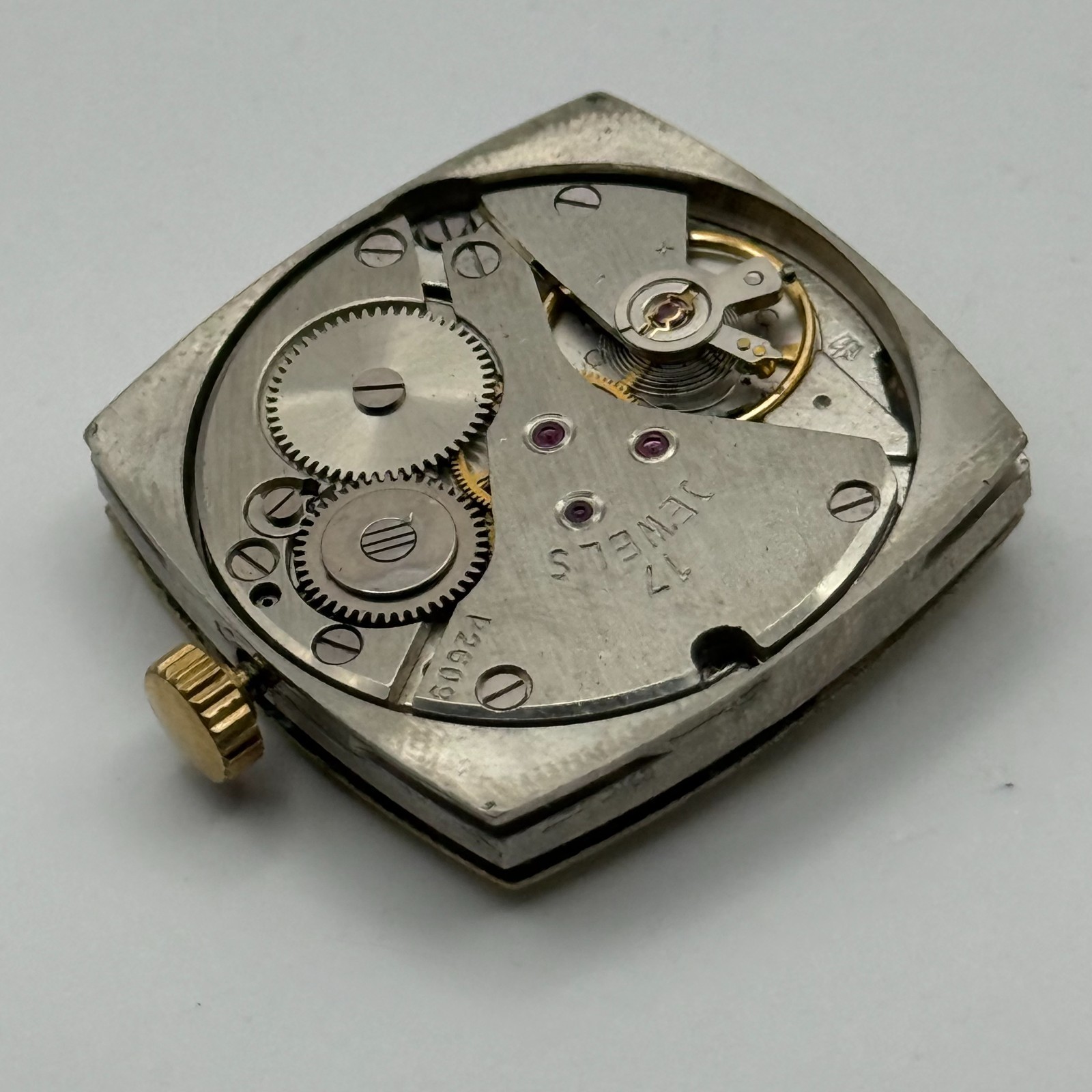 Poljot P2609 Watch Movement RARE Sekonda 17 Jewels Manual Wind For Parts 27.5mm