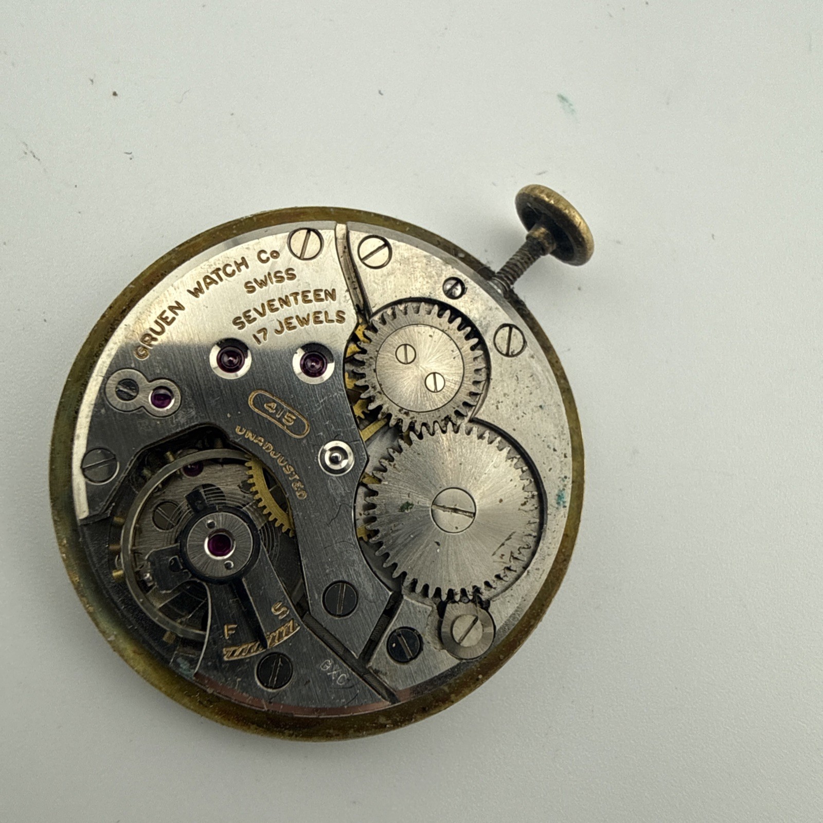 Gruen Vintage Mechanical Men’s Wristwatch Movement 415 Swiss – Good Balance