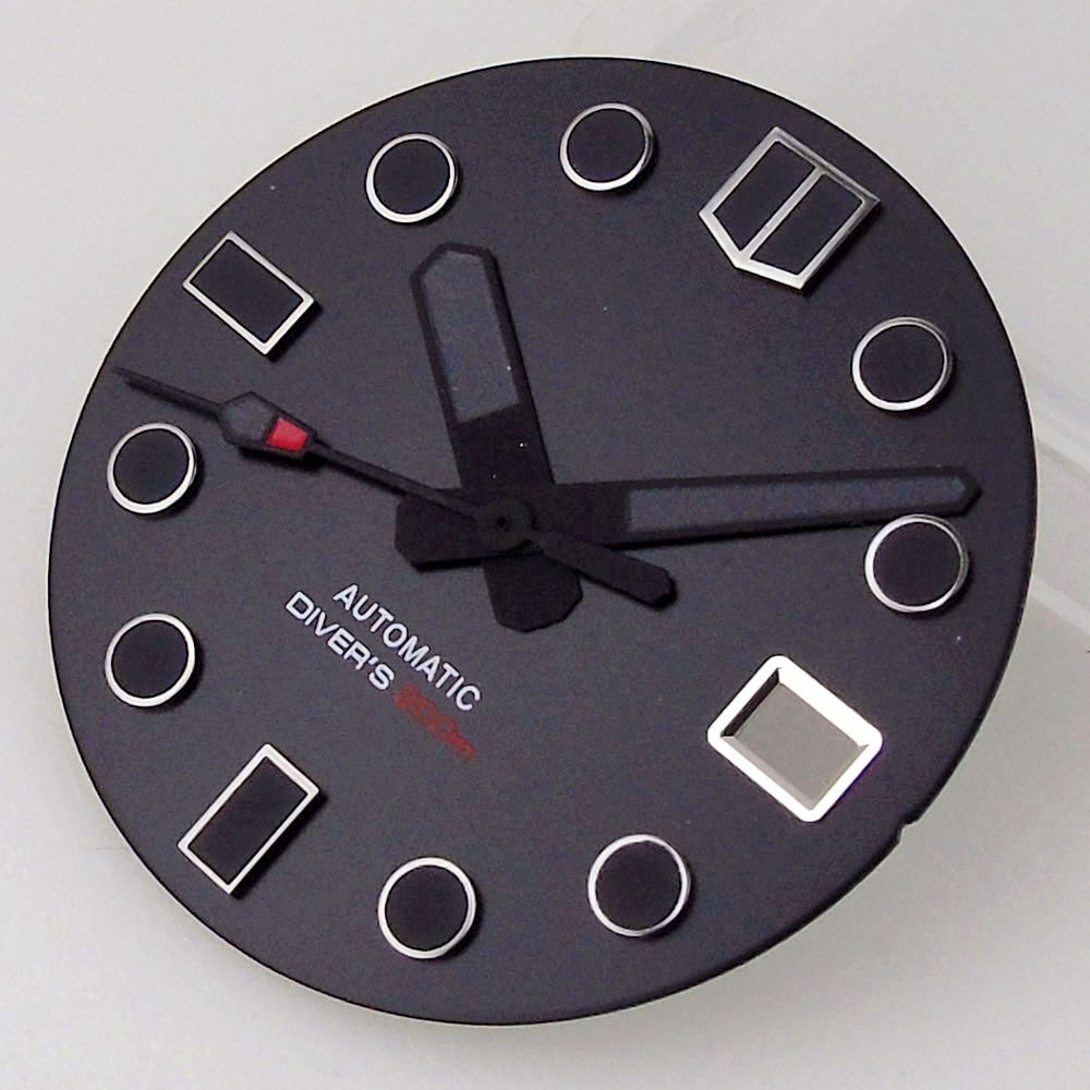 Retro 29MM Black White Dial Luminous Dial For Captain Willard Japan NH35 NH36