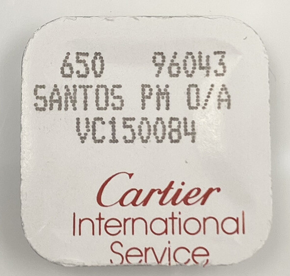 Authentic Cartier VC150084 Santos PM O/A Crown Tube 1 Piece Open Package