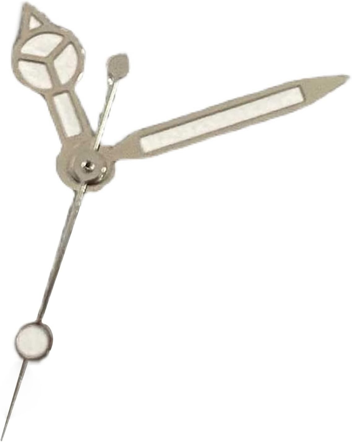 Durable Silver Watch Hands with Green Glow – Perfect for Quartz Movement Repairs