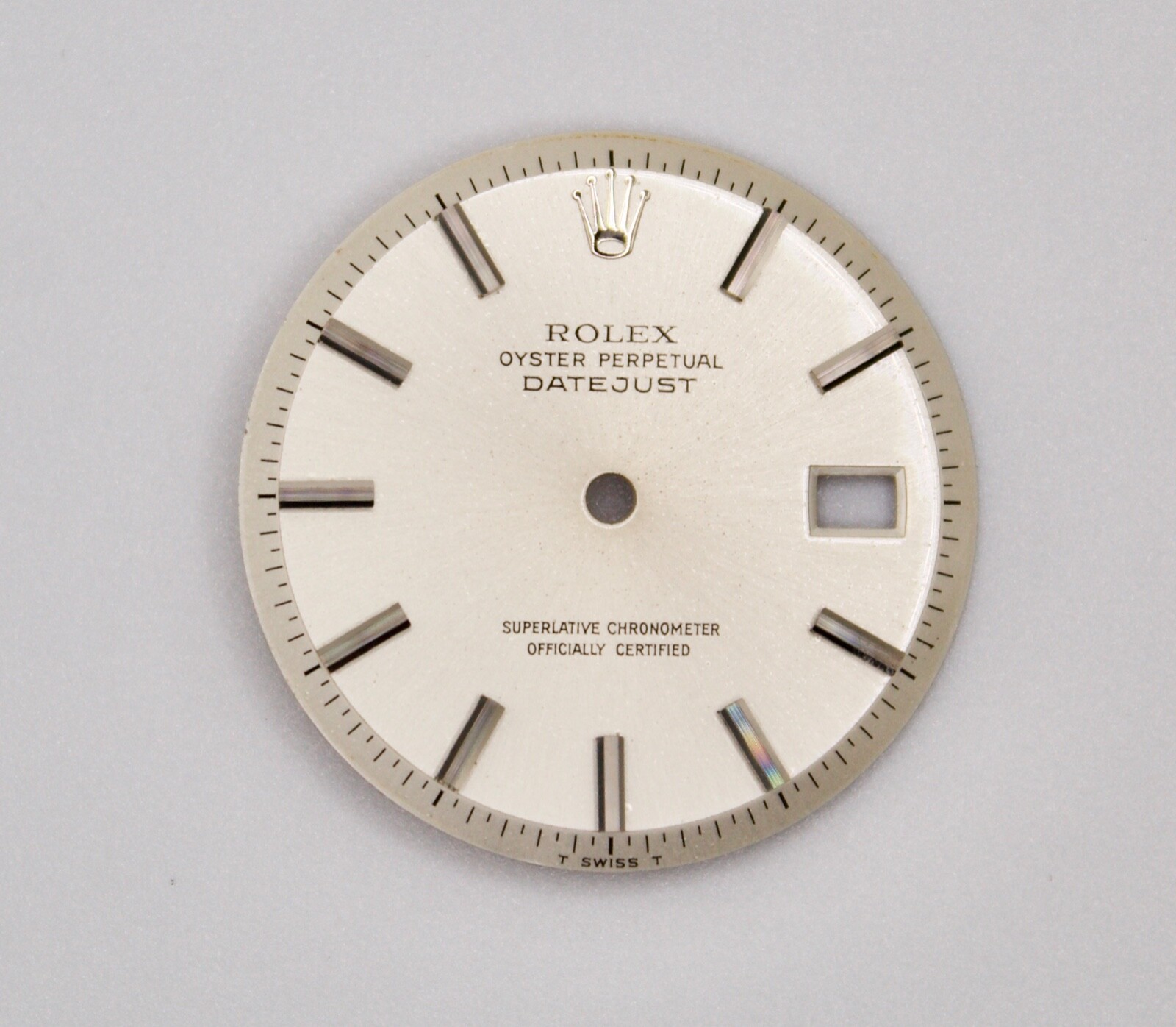 ORIGINAL Rolex Dial 36mm Datejust White Stainless Steel 1601/1603 Swiss Made