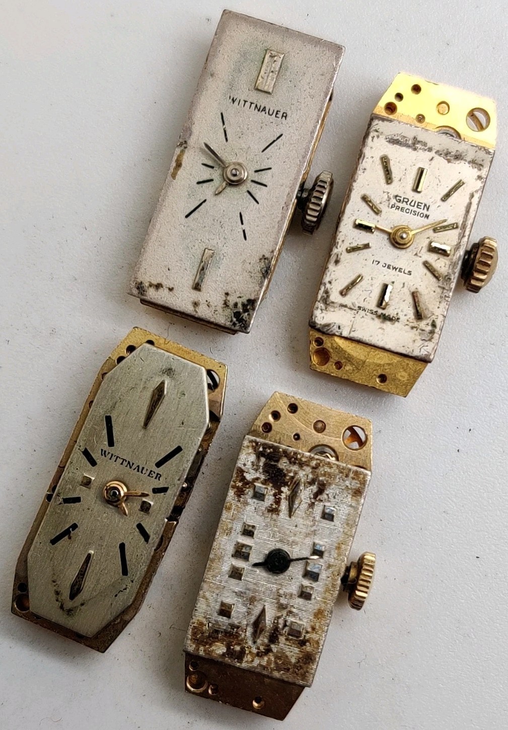 Lot Of 4 FHF Fontainemelon Cal. 59 movements Run For Repair