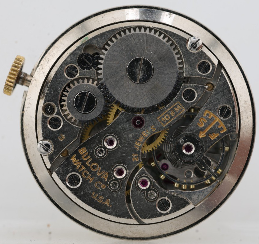 BULOVA cal. 10BM, 21j WRIST WATCH MOVEMENT, RUNS (OK)