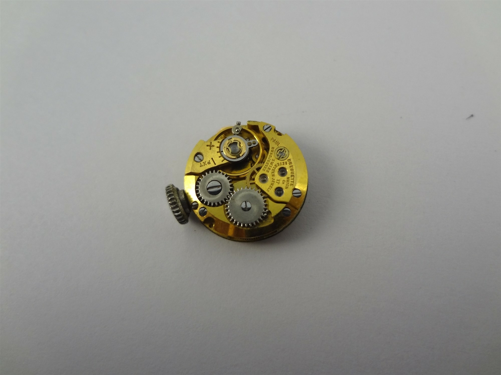 Paul Breguette Ladies PXT 17j Hand Wind Watch Movement For Parts Not Working