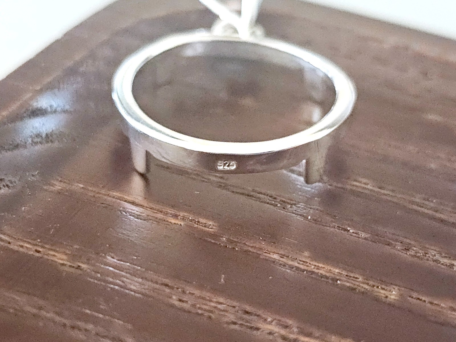 925 Sterling Silver Prong Back Simple Bezel for 19mm Penny 1 Cent Coins