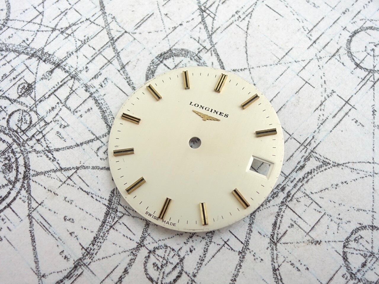 Longines Dial + Hands For ‘Ultronic’ Tuning Fork cal 6312 (ESA9162) (ref 257A)