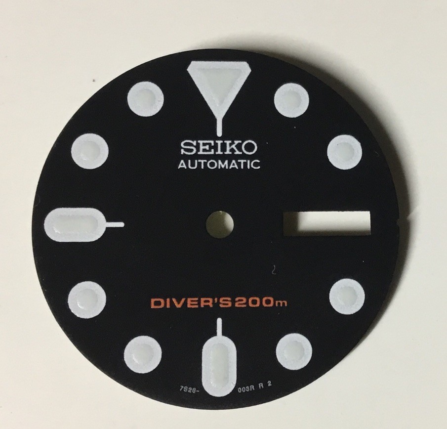 Beautiful Vintage SEIKO AF Auto Divers 7S26 Black Lume Watch Dial