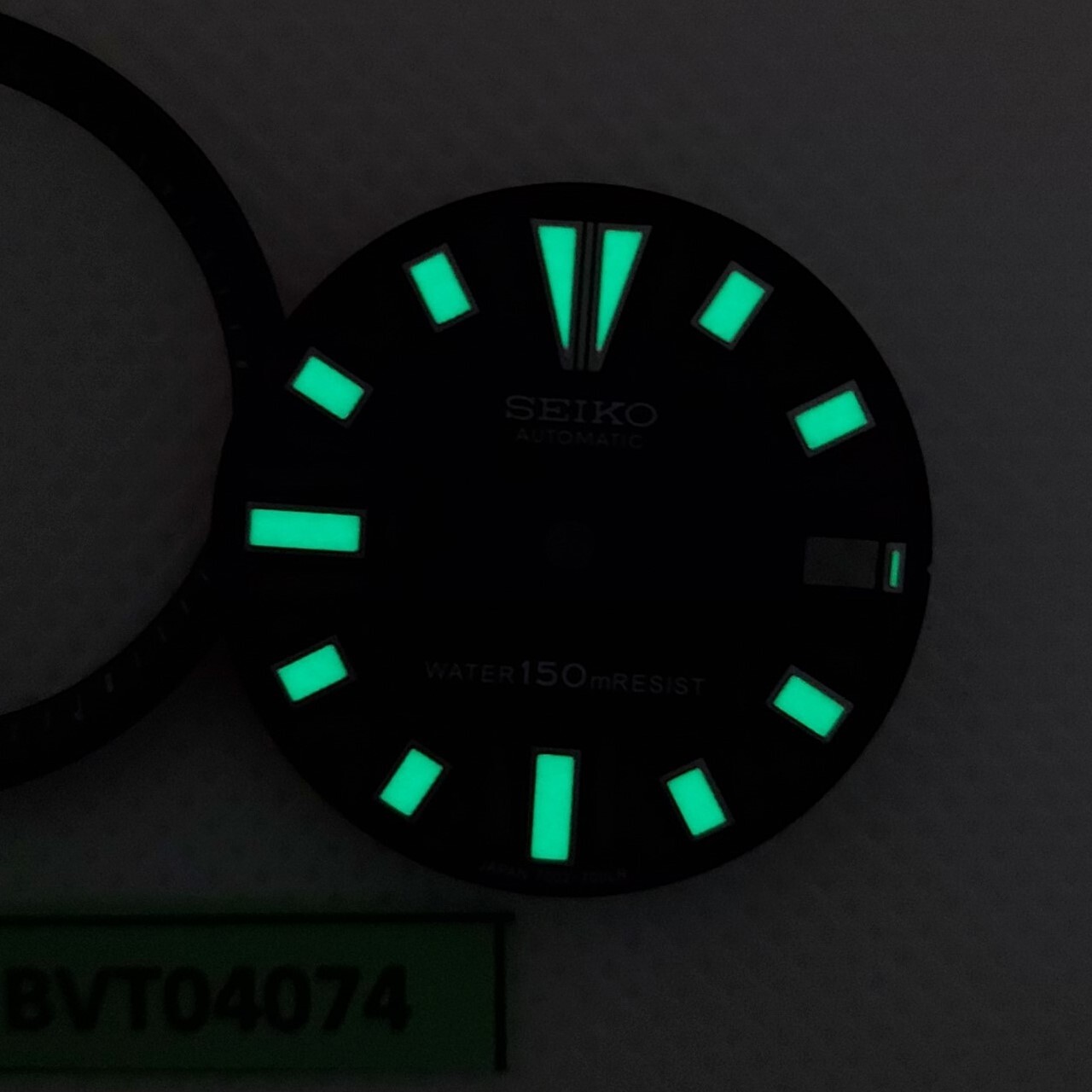 NEW AF SEIKO BLACK DIAL MINUTE TRACK SET 7002 7000 SUPERLUME WATCH BVT04074