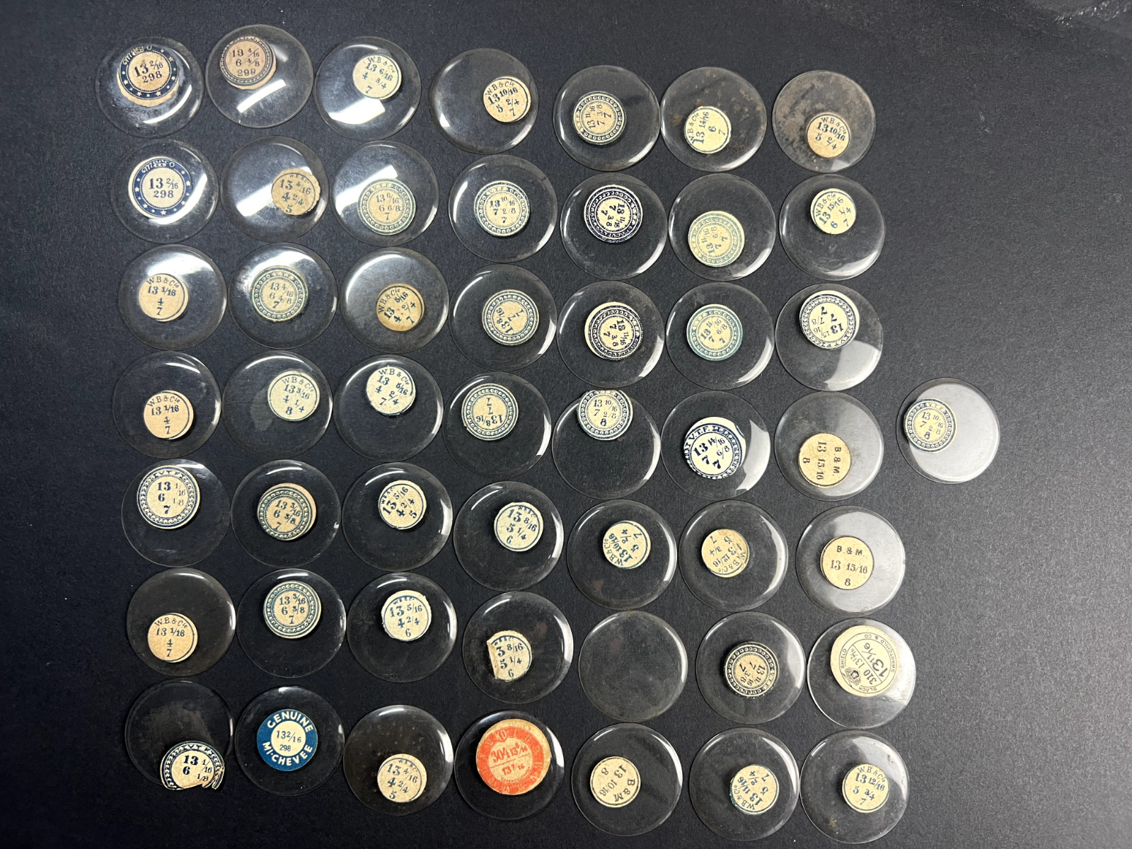 LOT OF 50 GLASS POCKET WATCH CRYSTALS SIZE 13 REPLACEMENT PARTS