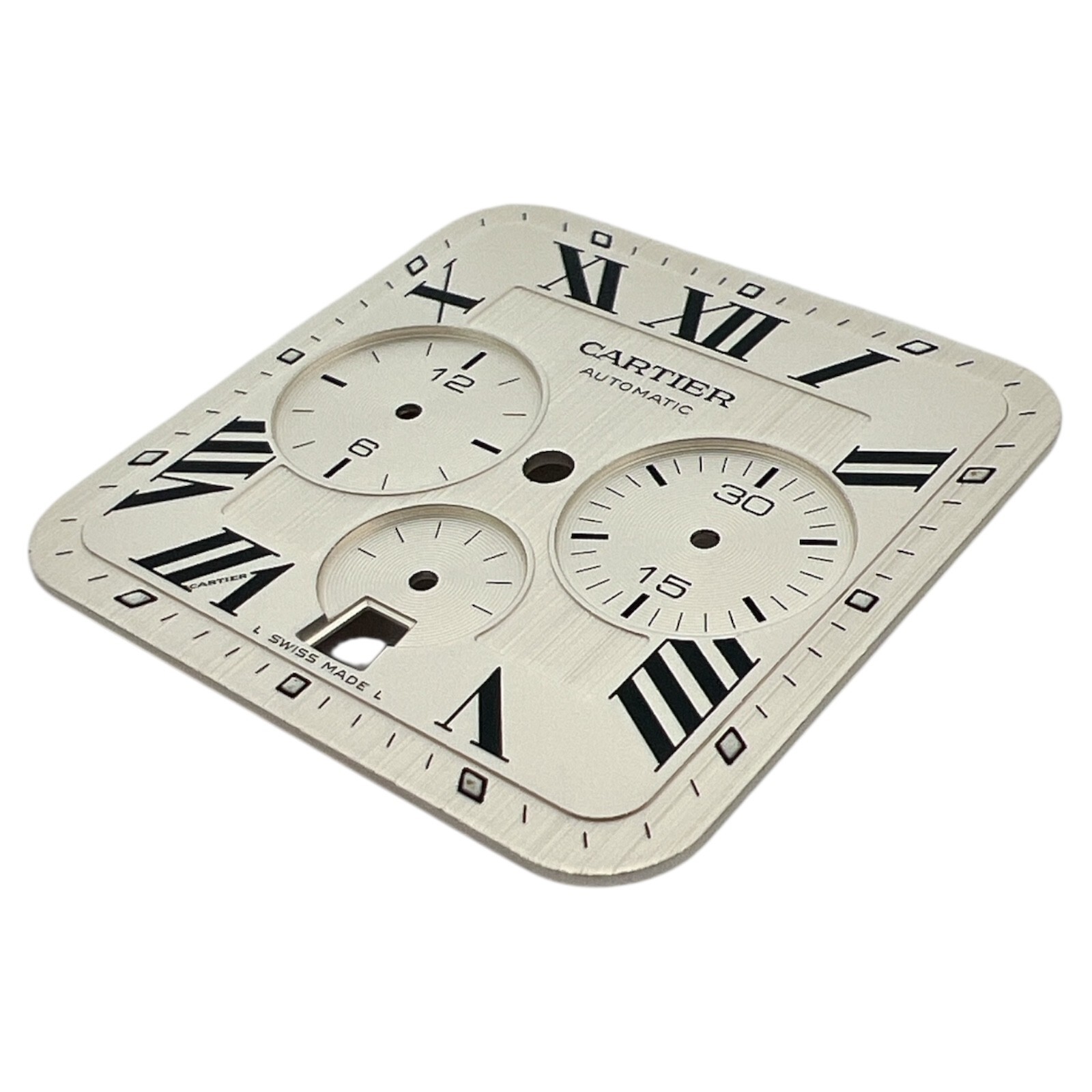Genuine Cartier Santos Chronograph 43.3mm Roman Dial Silver W2SA0008
