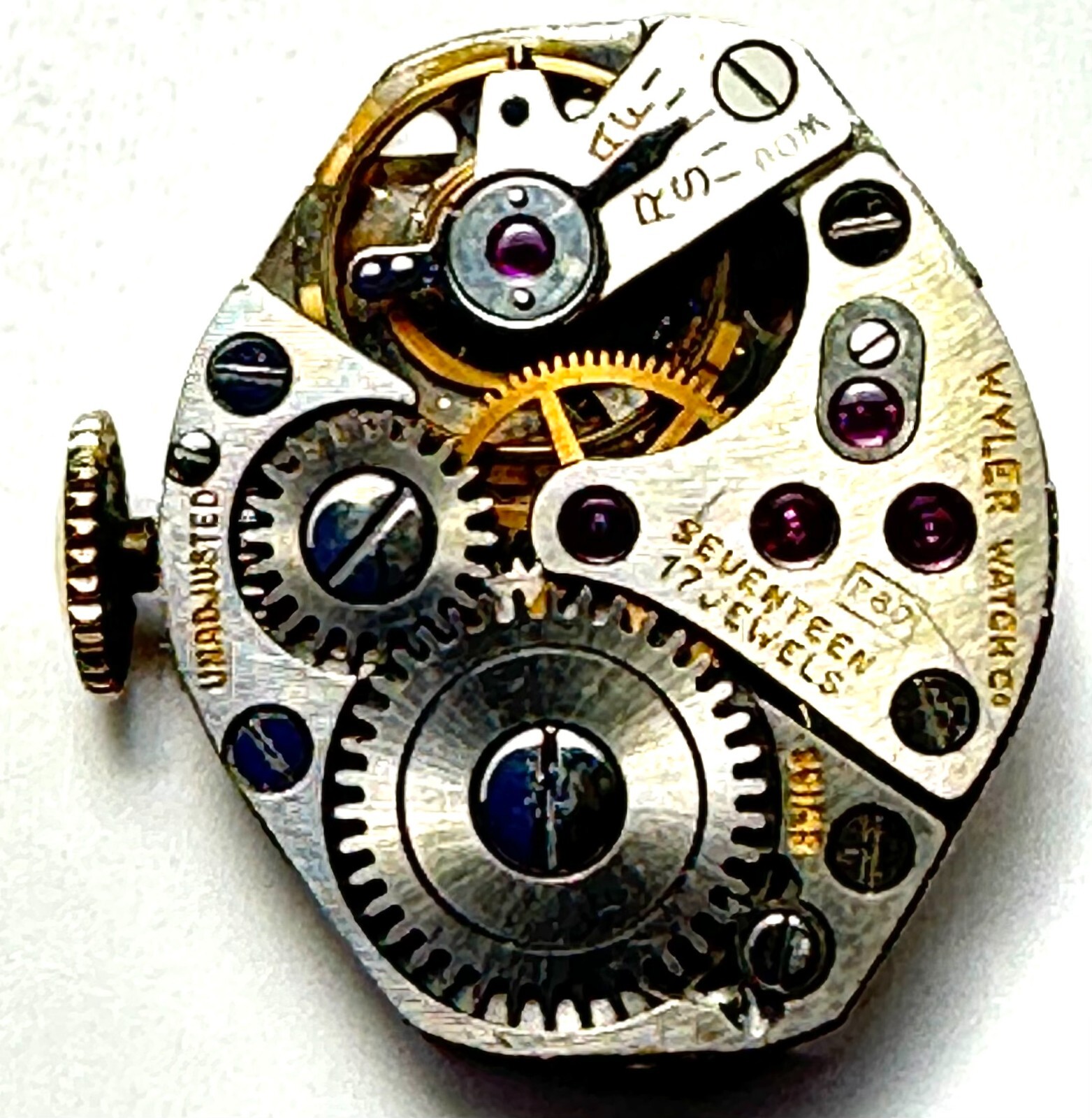 Wyler Mechanical 17 Jewel Wristwatch Movement Hands Dial KEEPS TIME 20-106