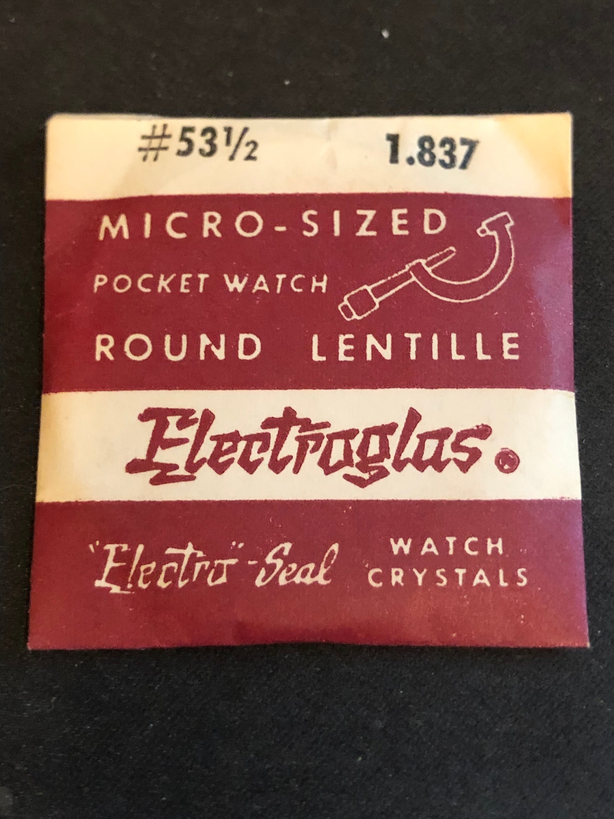 Electro-Seal ES-53½ Pocket Watch Crystal 46.7mm (1.837“) – New