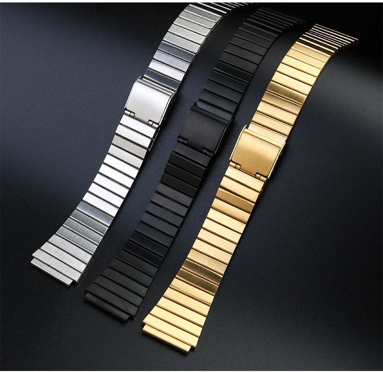 For Casio 3289 A-168 Stainless Steel Watch Case Modified A168 Metal Watch Strap