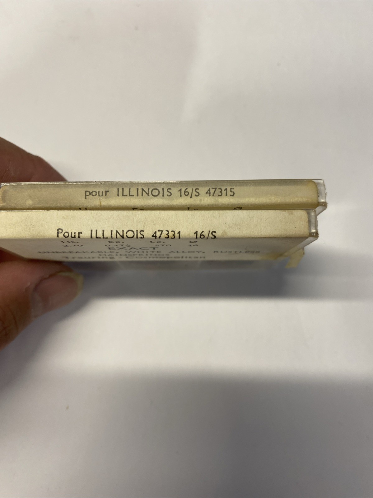Illinois 16s Exact Alloy Mainsprings Lot Of 10