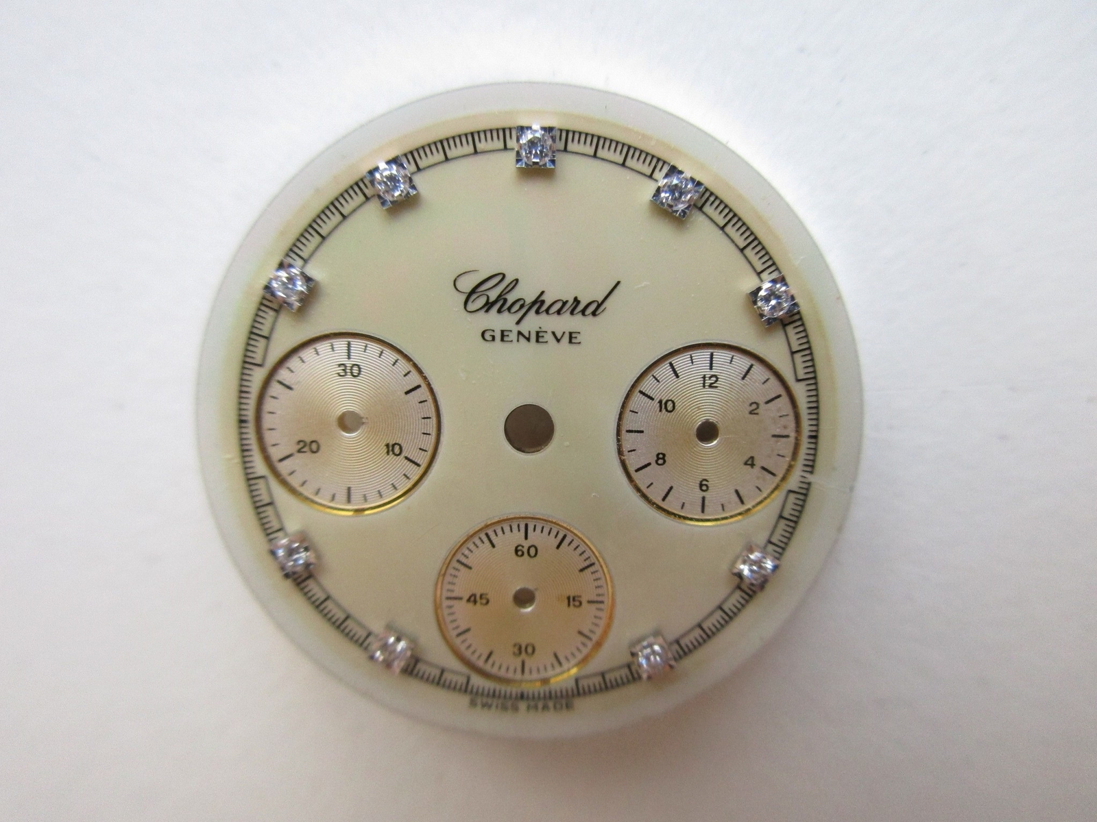 Chopard Geneve MOP Mother of Pearl chronograph watch dial ø 23.6 mm