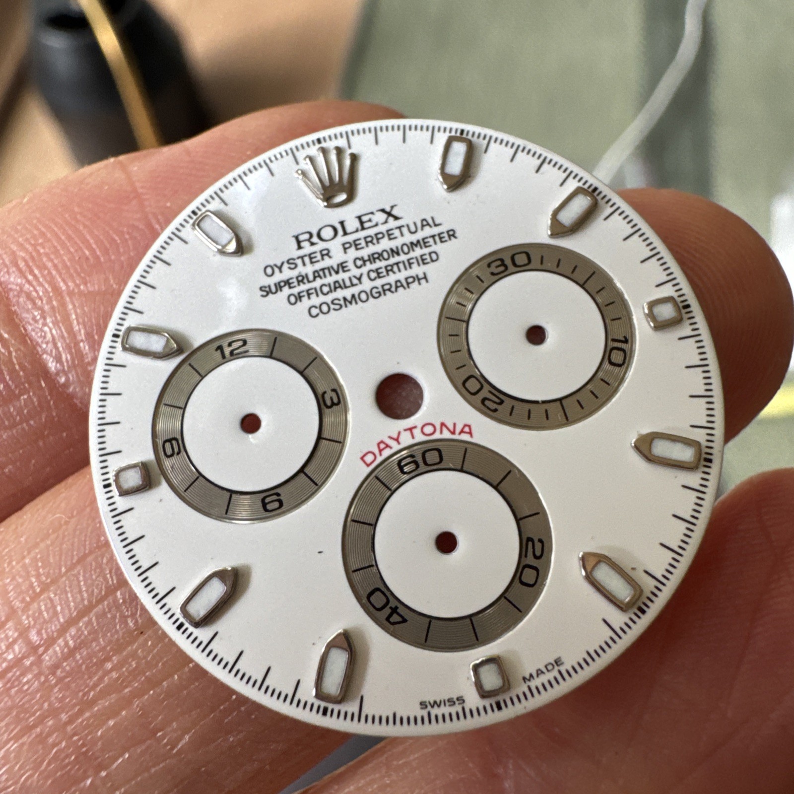 Rare Vintage Rolex Oyster Perpetual Daytona 116520 light cream patina (107)