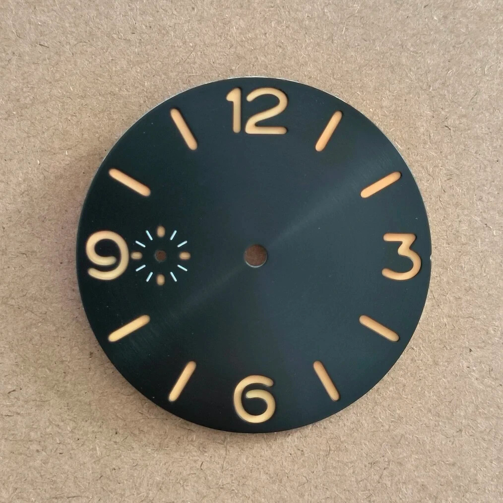 39mm black dial Thickness 0.8mm for ST3600 ETA6497 movement Green luminous