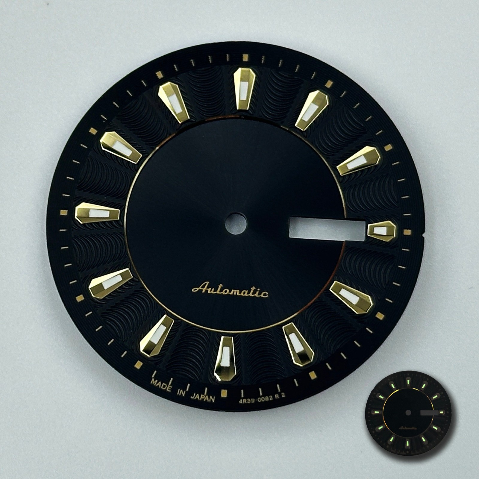 35mm Sun Pattern Watch Dial No Lume Dual Calendar for NH35 Nh36 Movement