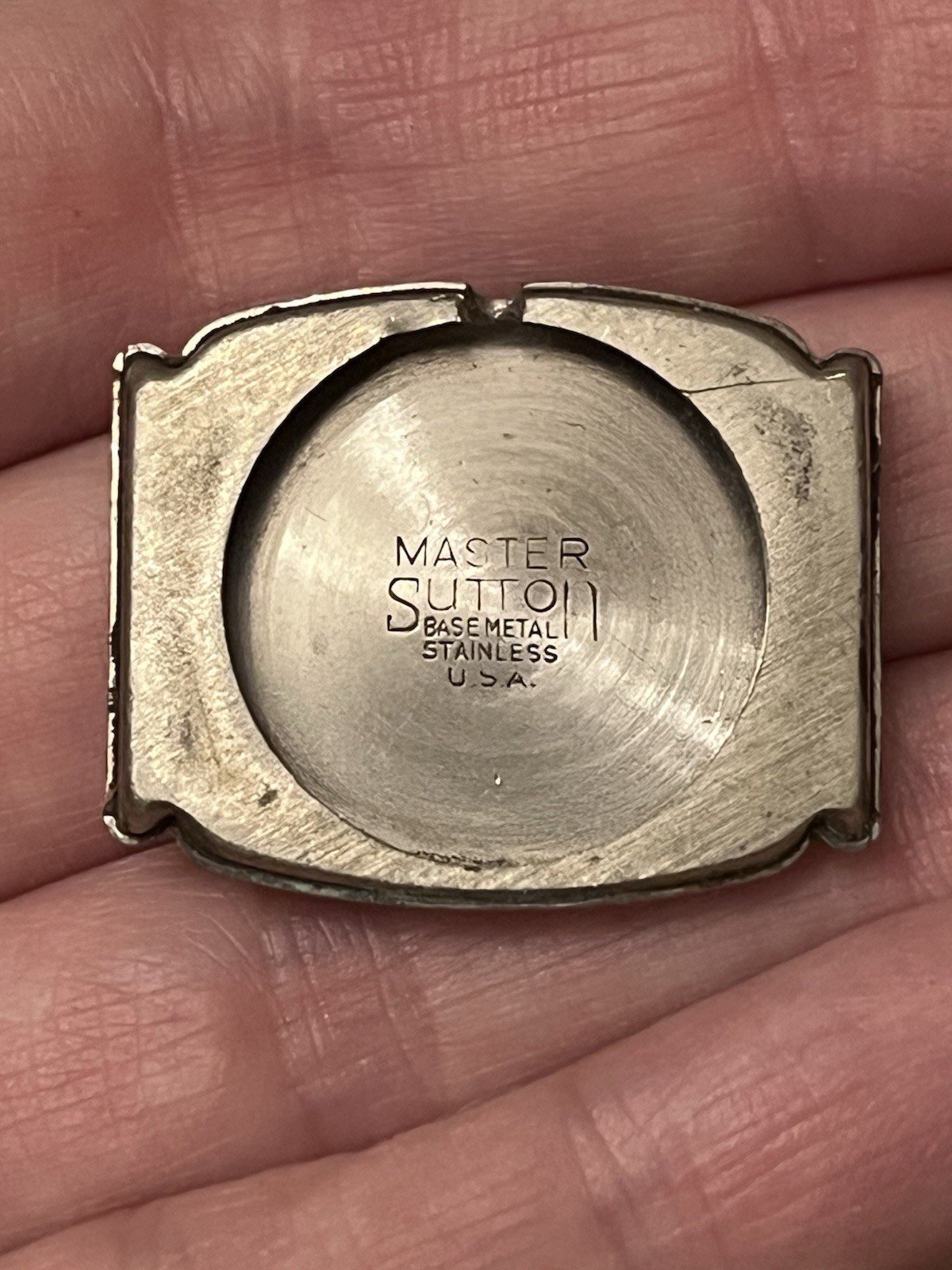 Vintage 10K RGP MASTER SUTTON Empty Watch Case & Pigskin Leather Band
