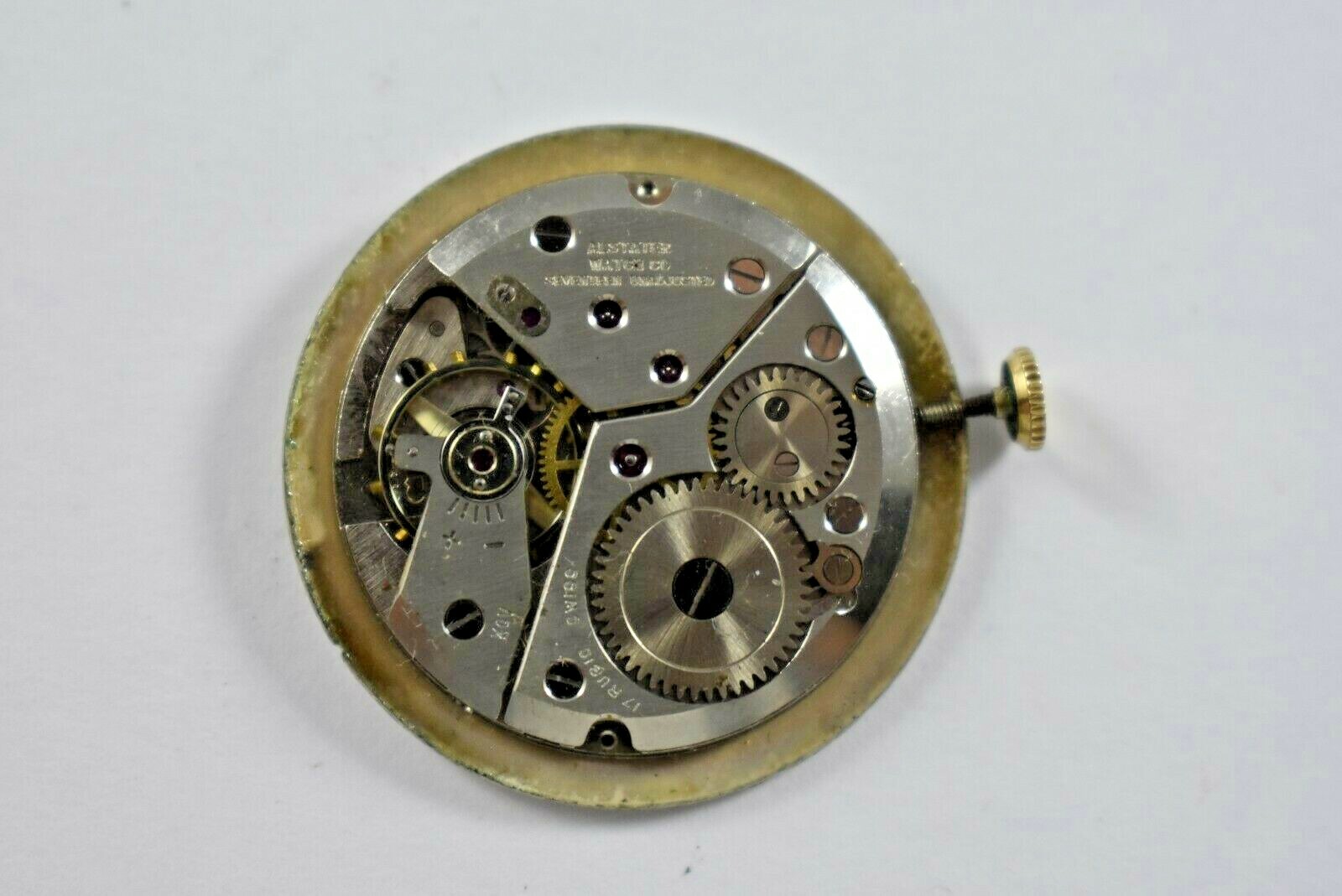 Vintage Swiss Made Wakmann Alstater Manual Wind 17J Watch Movement lot.e