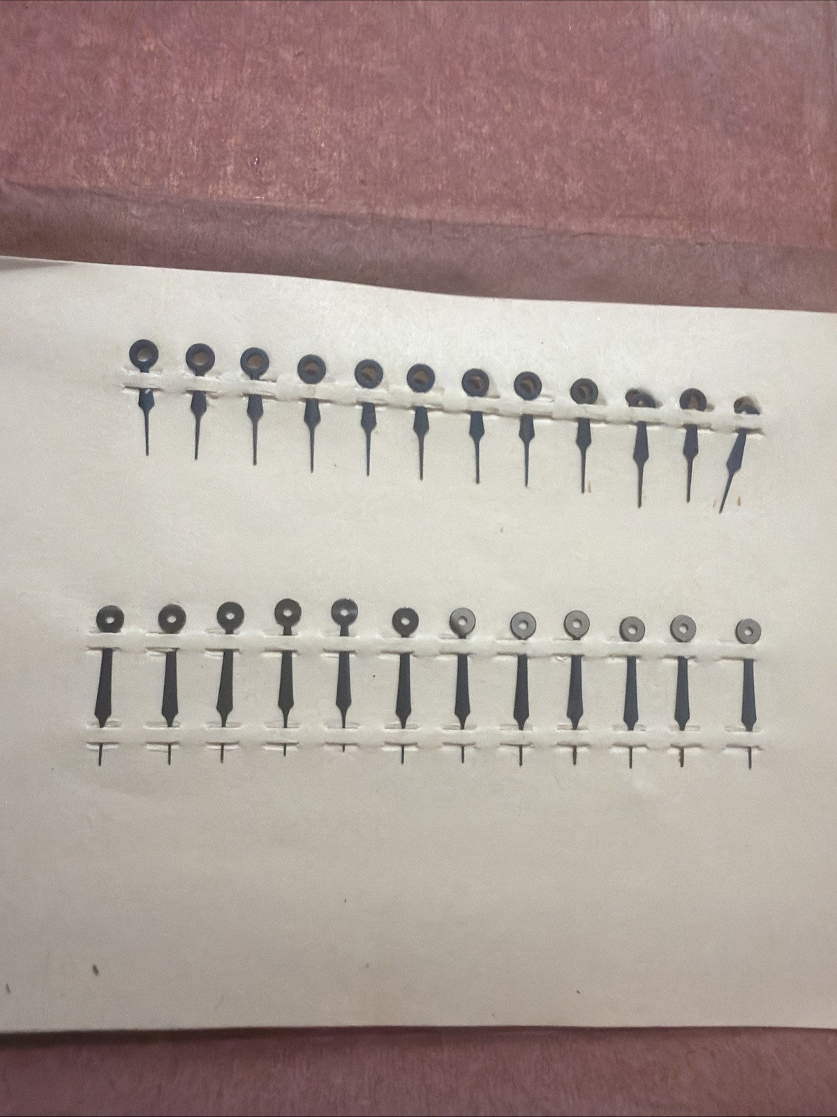 Quick Fit Blued Watch Hands – 1 Card with 12 pairs of hands – NOS
