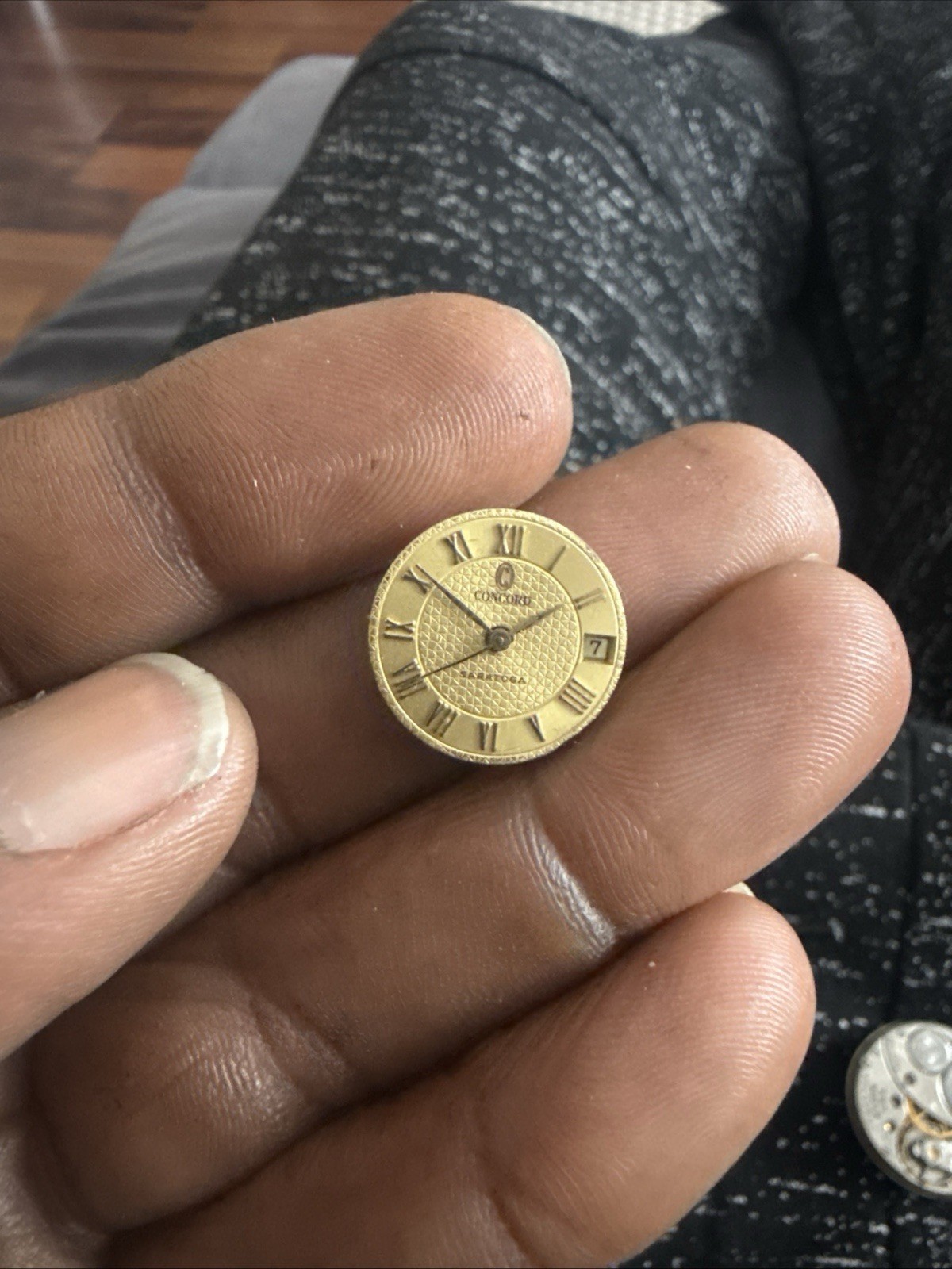 Gents Concord Saratoga dial and movement