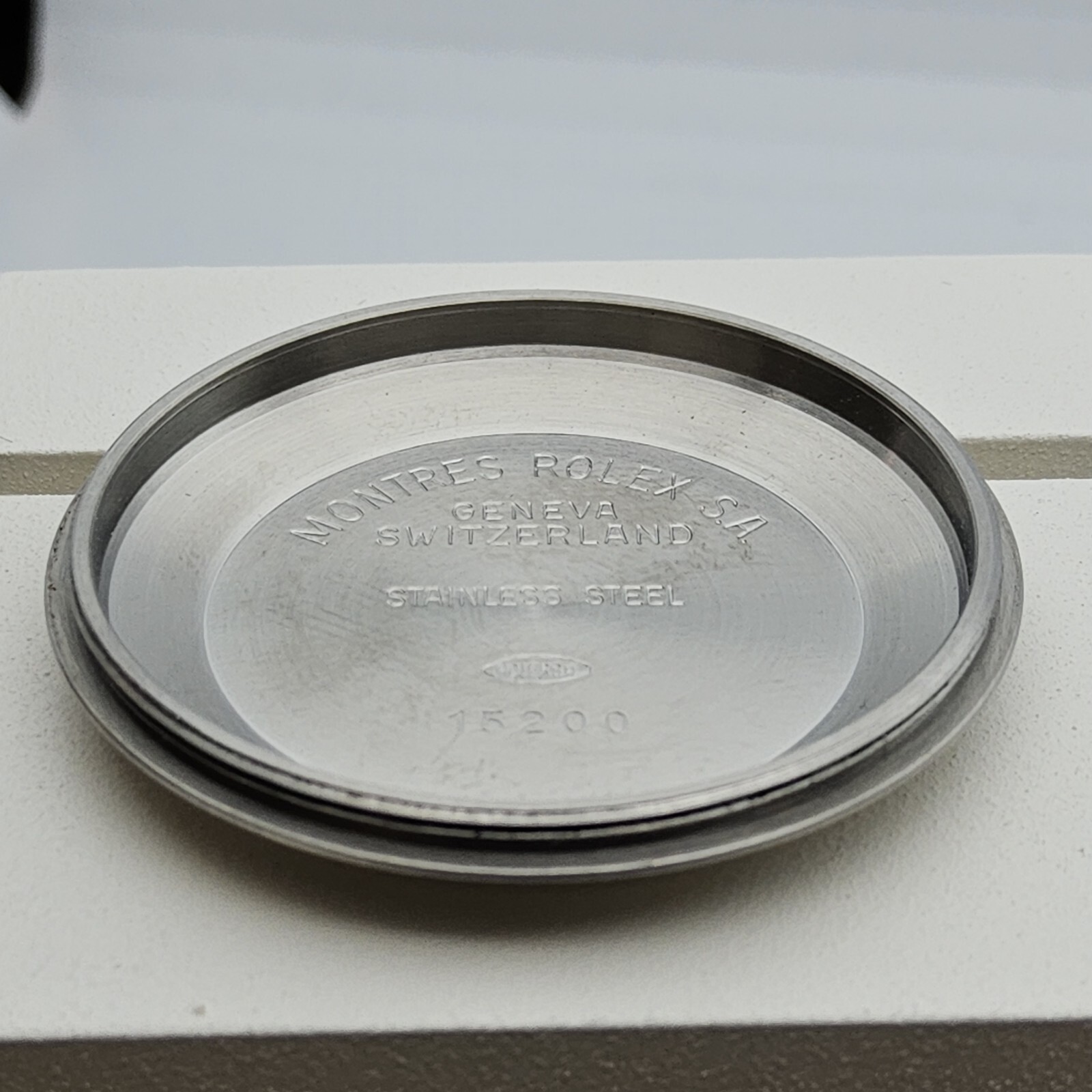 Rolex Caseback 15223 Stainless Steel, Green Hologram,Mint Condition,Genuine
