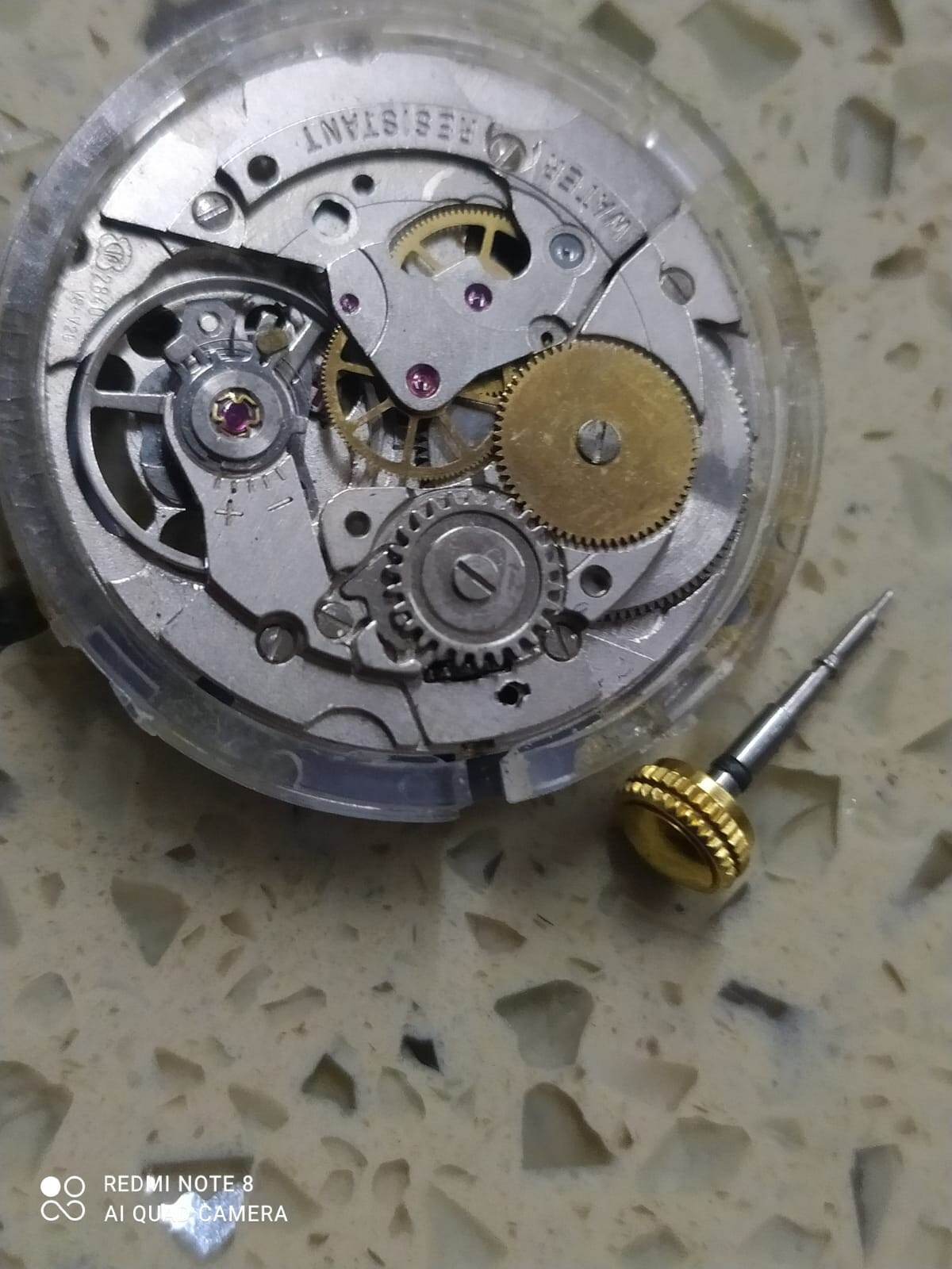 ETA-2840 Automatic With Dial Incomplete Movement FOR PARTS ONLY