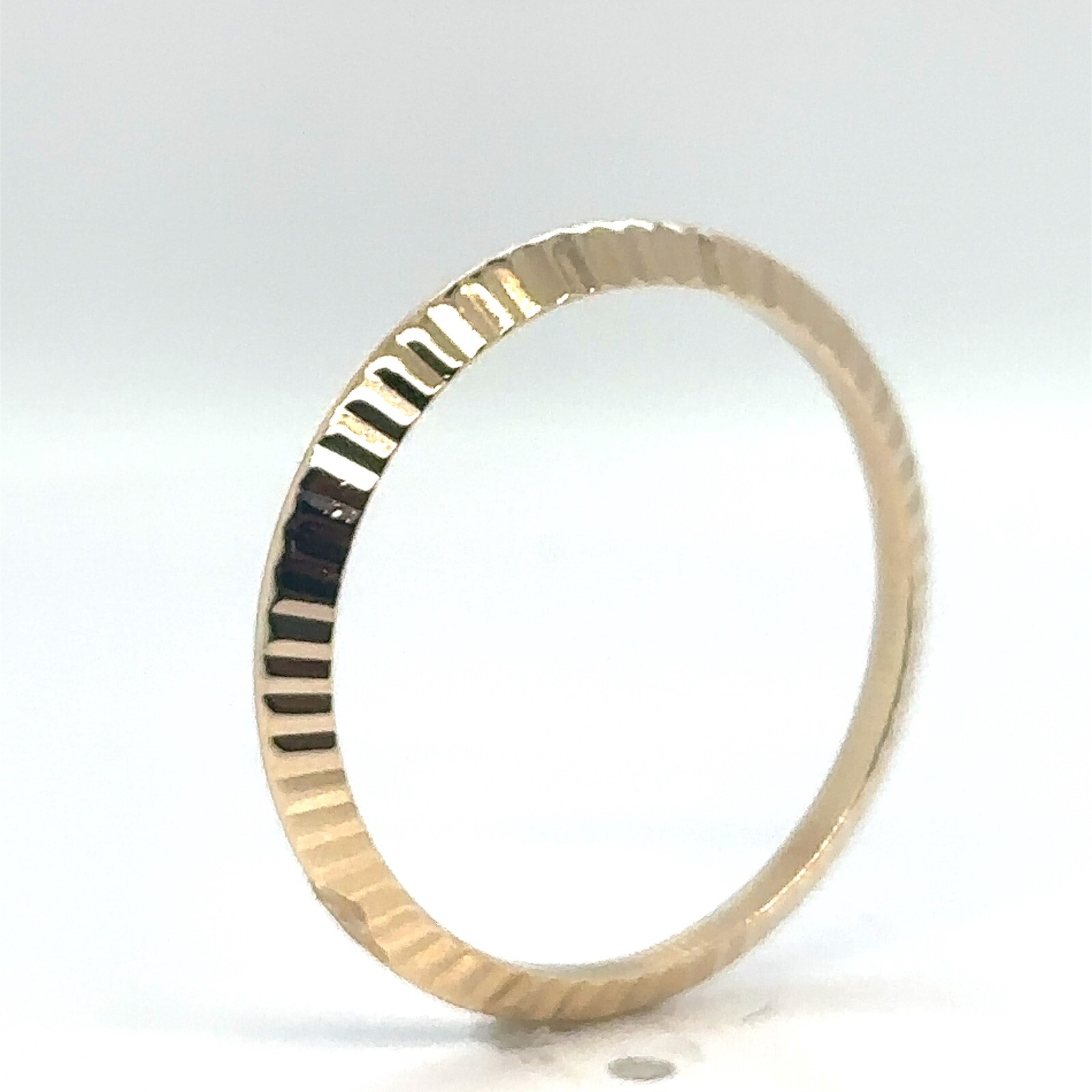 18K Solid Yellow Gold 26 mm Fluted Bezel For Rolex Watch