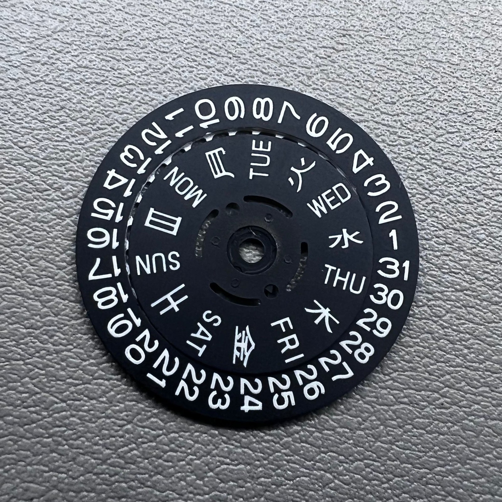 Green Lume Black Date Disk Wheel Week Wheel for Movement NH36 3.0 Position