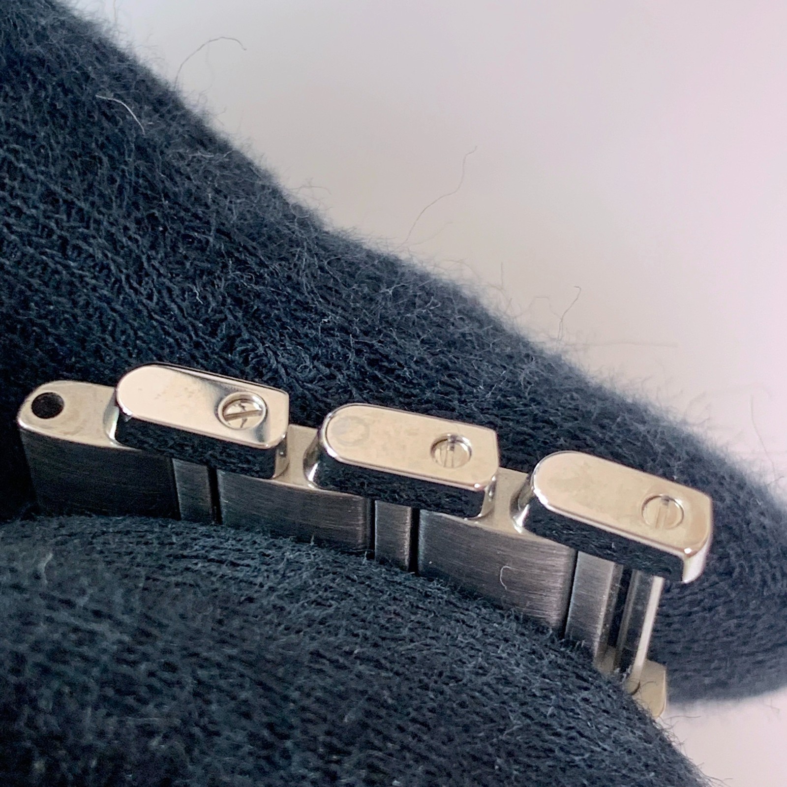 Genuine Cartier Tank Francaise 14.5mm 3P Link Watch Band Bracelet SS