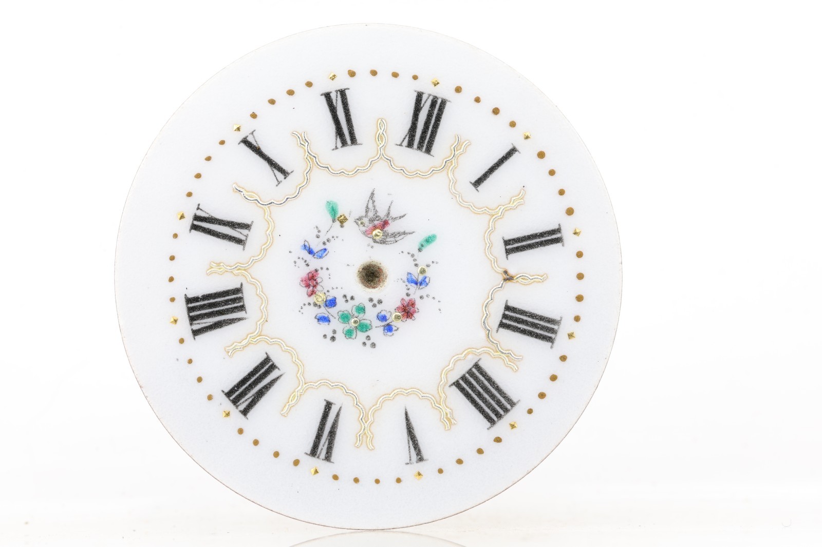 FANCY PAINTED NOS PORCELAIN WATCH DIAL 26.1mm (HL)
