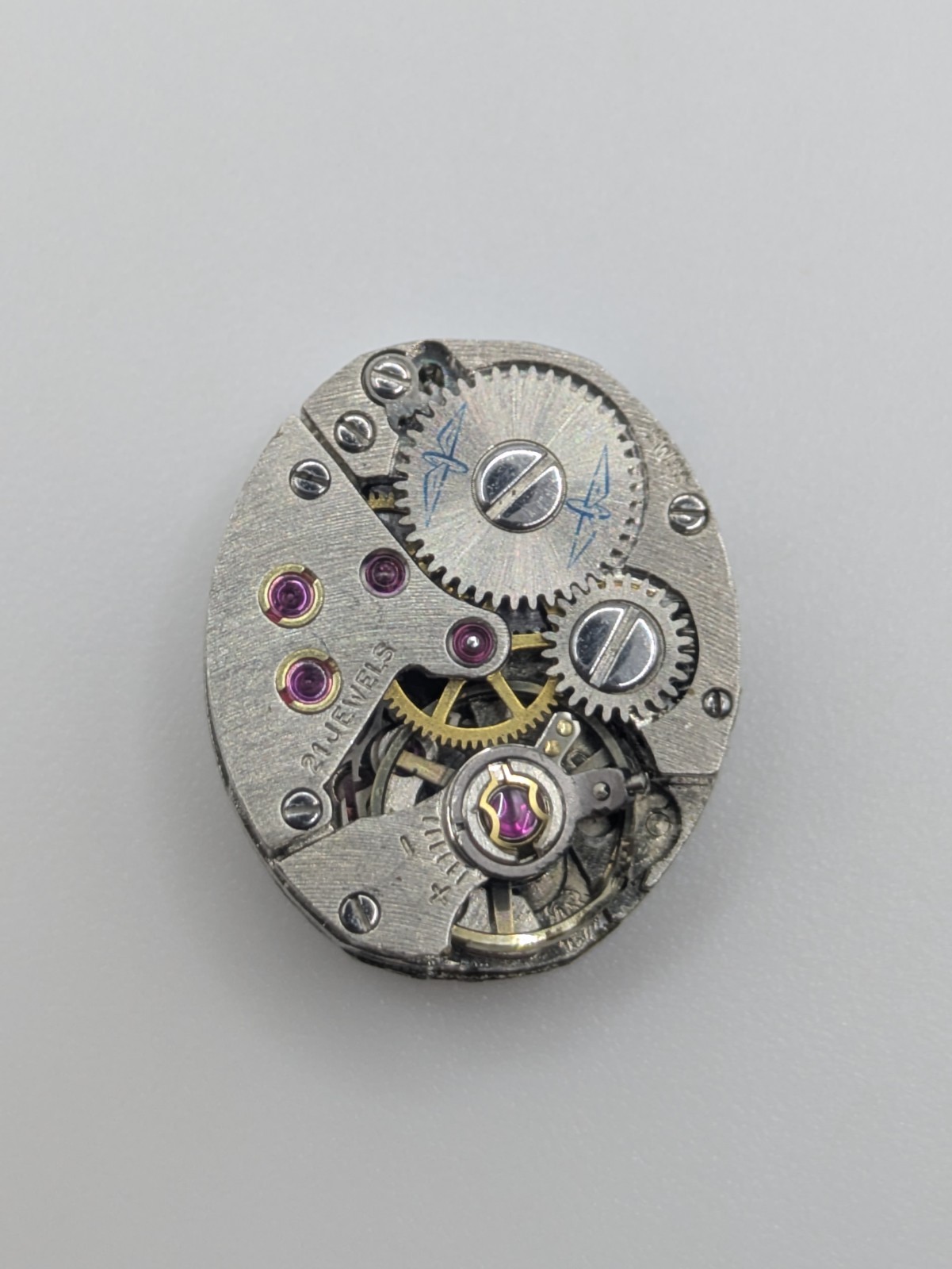 Rotary AS 1677 21 Jewels Manual Watch Movement Dial Parts Repair Untested