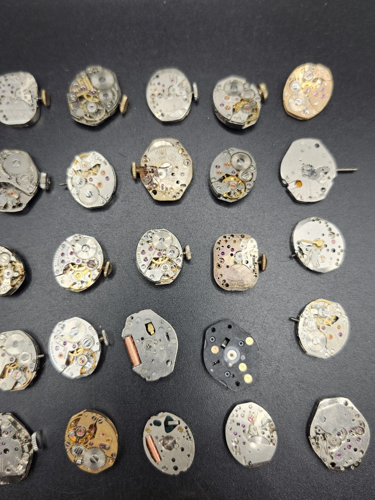 (38) Watch Movement Parts Womens Watches Used Unkown Used Silver Gold Tone