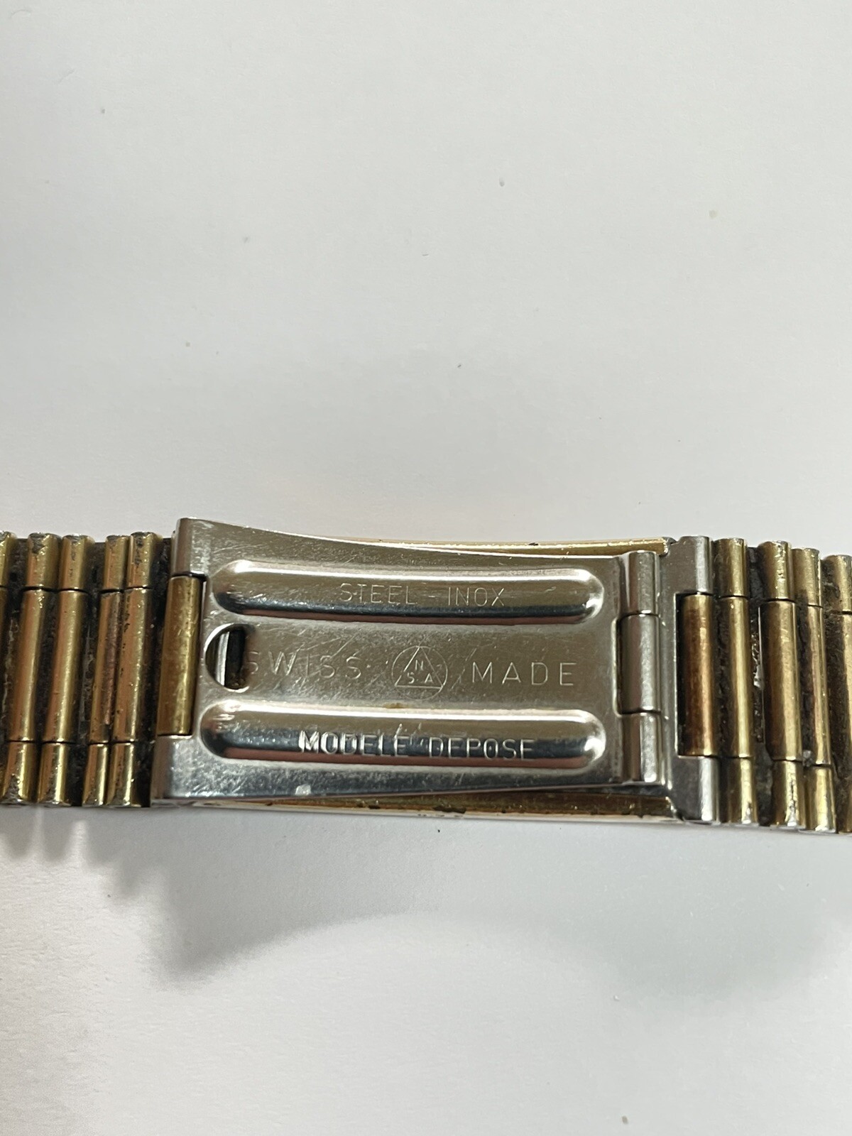 Original Signed NSA 18mm Flatlink Bracelet Goldplated Used Condition
