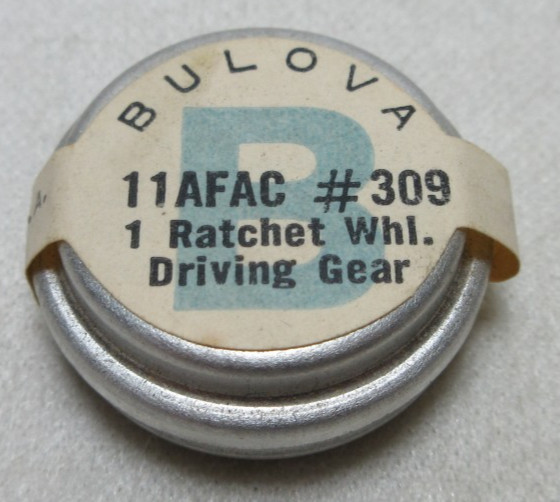 BULOVA RATCHET WHEEL DRIVING GEAR 11AFAC #309 WATCHMAKER REPLACEMENT PART #185
