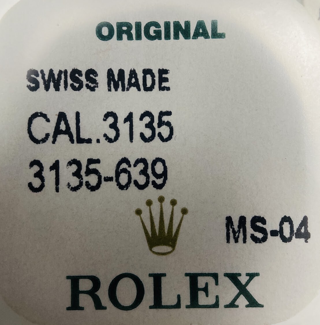 ROLEX FACTORY SEALED ROLEX INTERMEDIATE DATE CORRECTOR WHEEL 3135 639
