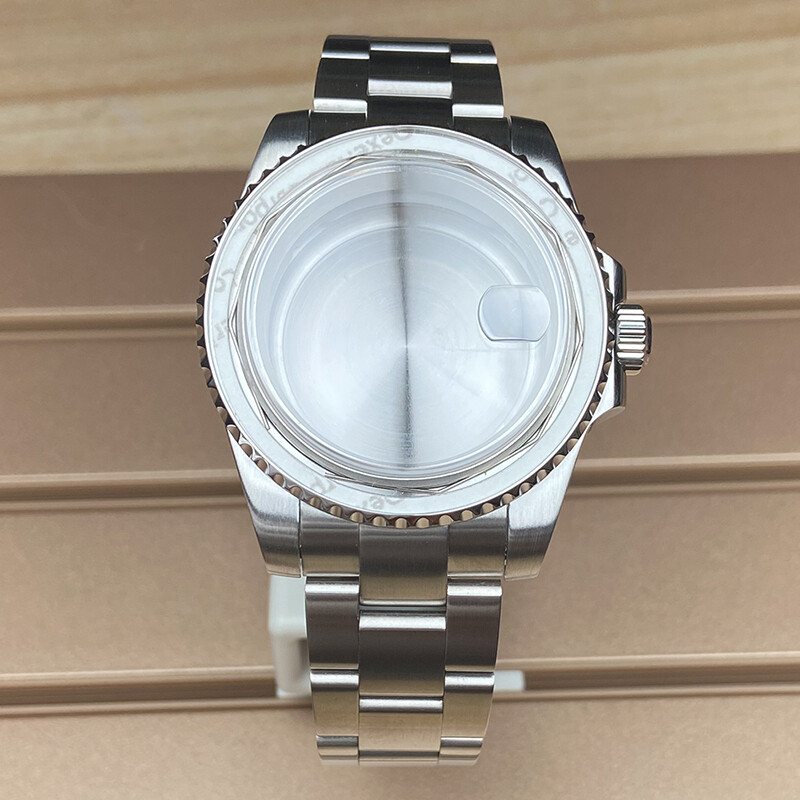 40mm Stainless Steel Watch Case Sapphire Glass Strap For Seiko Nh35/36 Movement