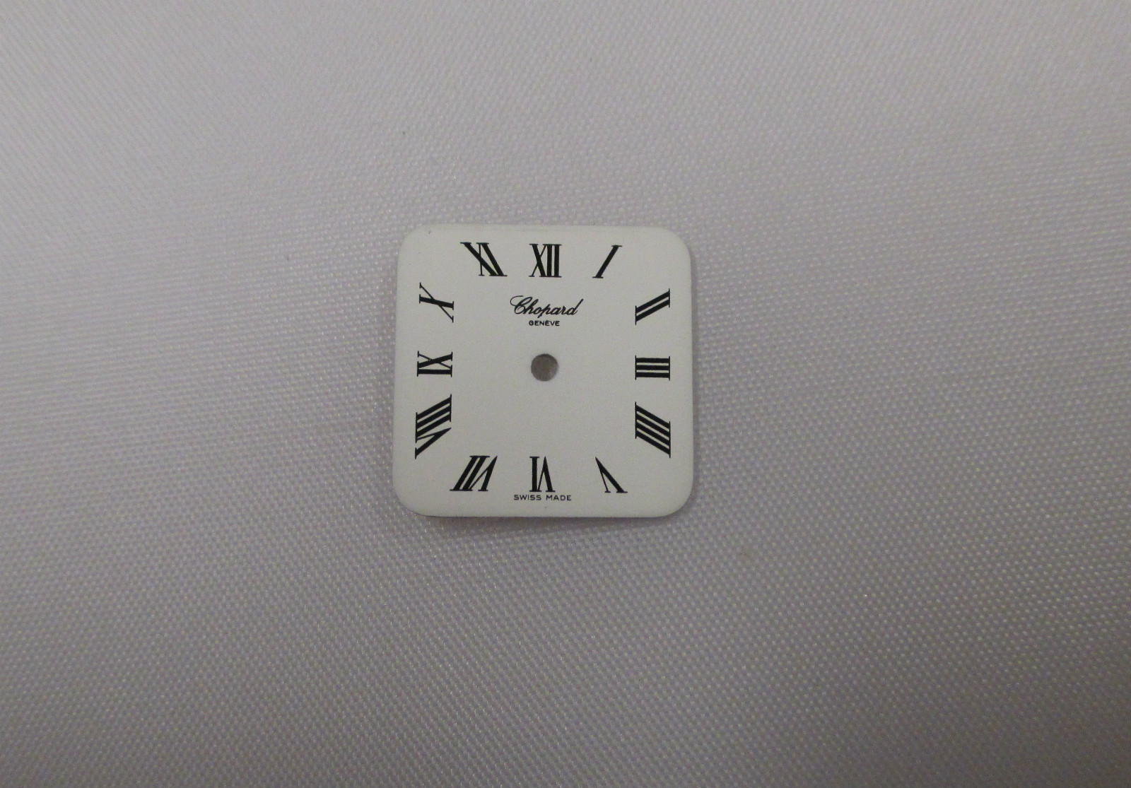 White Authentic Chopard Geneve Swiss Square Watch Dial w/ Roman Numerals 16.5mm